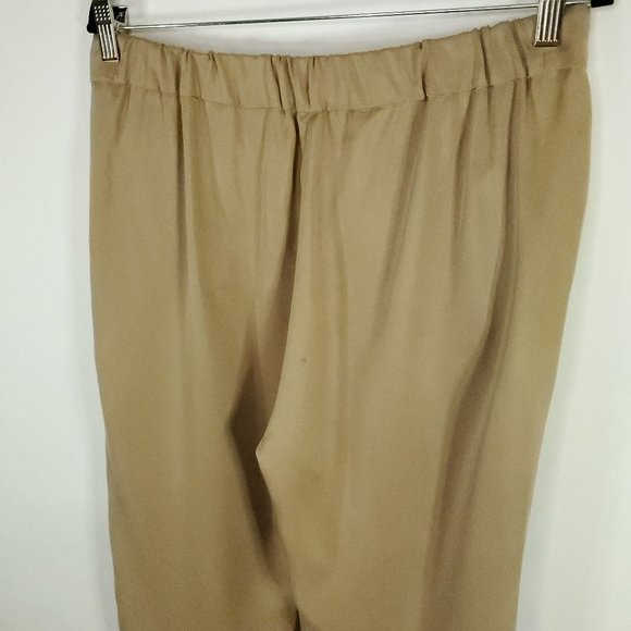Aritzia Babaton Cohen Japanese Crepe Dress Pants Women's Size 10 Beige Khaki - Picture 7 of 14